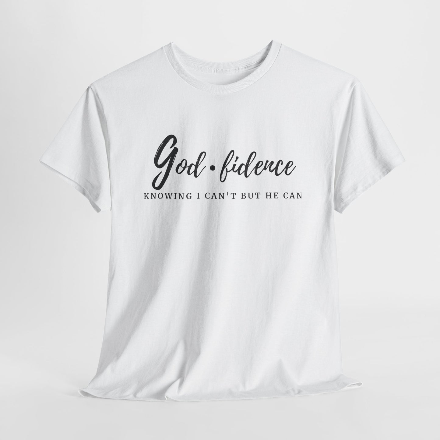 Inspirational Faith Unisex Heavy Cotton Tee - "GOD-Fidence"