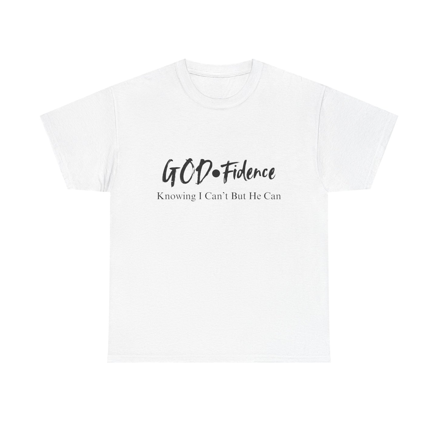 Inspirational Faith Unisex Heavy Cotton Tee - "GOD-Fidence"