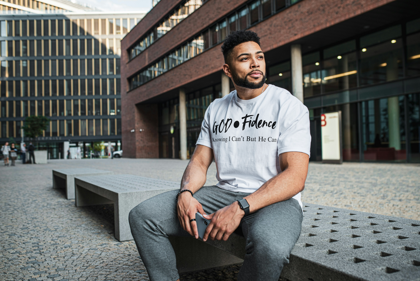 Inspirational Faith Unisex Heavy Cotton Tee - "GOD-Fidence"